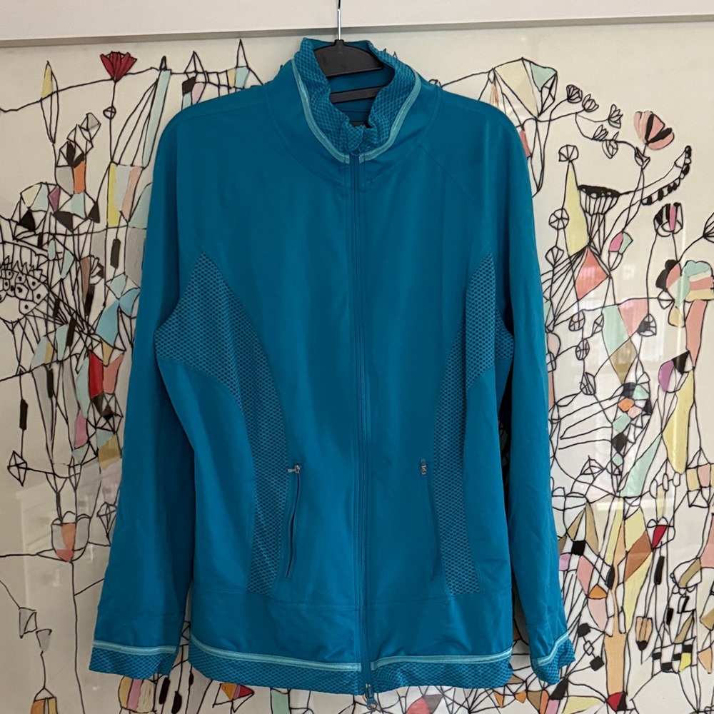 Zella Blue Full-Zip Jacket